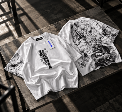 Anime Ink Graphic Tee — White