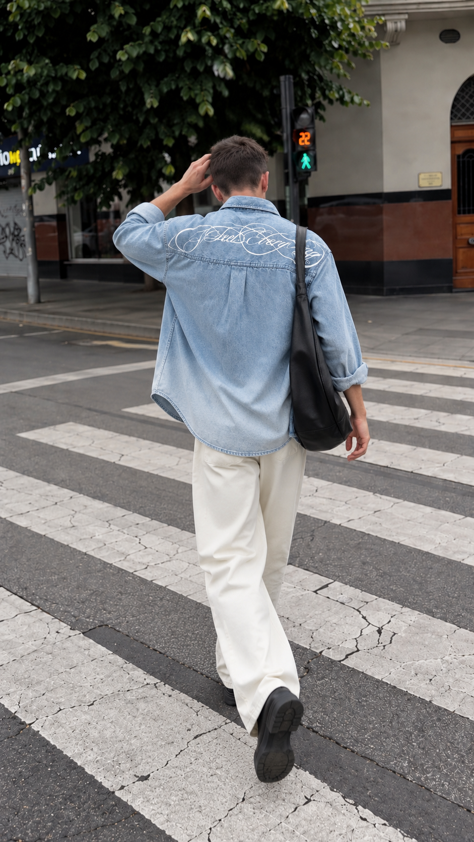 Feel Everything — Faded Denim Shirt