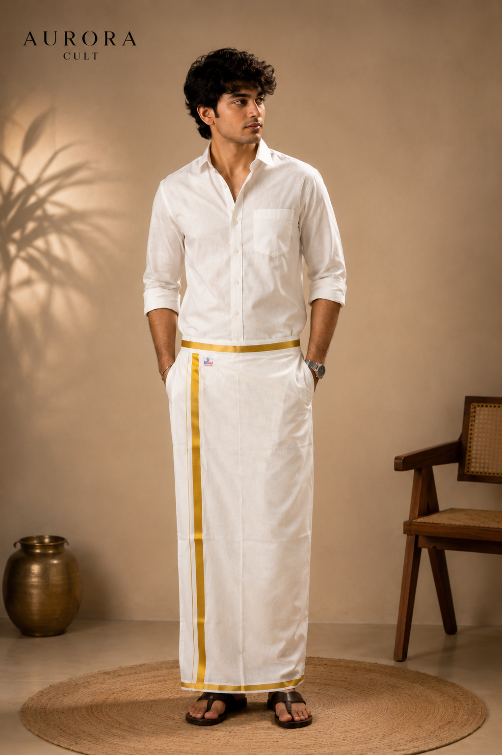 Aurora Clothing Velcro - Pocket Dhoti (Adjustable)
Solid Men Dhoti