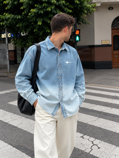 Feel Everything — Faded Denim Shirt