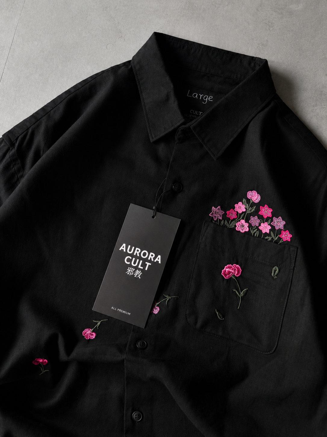 🌸 FALLING FLOWER EMBROIDERY SHIRT