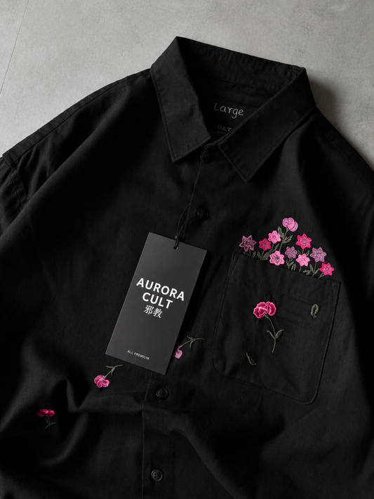 🌸 FALLING FLOWER EMBROIDERY SHIRT