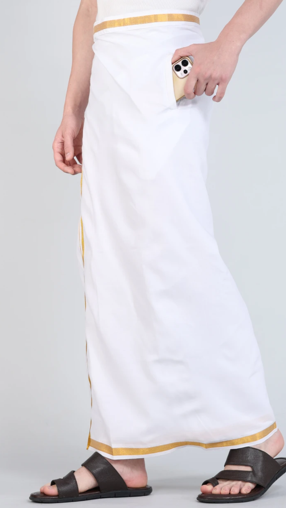 Aurora Clothing Velcro - Pocket Dhoti (Adjustable)
Solid Men Dhoti